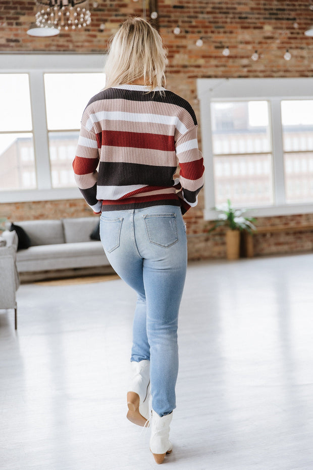 Ruth Striped Knitted Sweater | S-XL