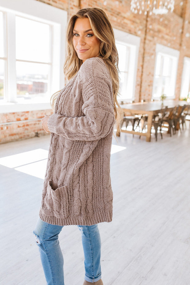 SALE - Rylie Cable Knit Cardigan | Size Large