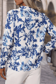 Saffi Floral Print Notched V-Neck Blouse | S-XL | PRE ORDER