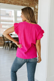 SALE - Gretchen Textured Tie Blouse | Size Small