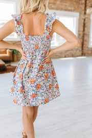 SALE - Juliet Sleeveless Floral Short Dress - Size Small