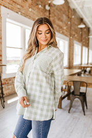 SALE - Keyla Checkered Patchwork Shirt | Size XL