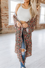 SALE - Libby Floral Print Duster Cardigan | Size Small