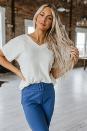 SALE - Luke Crinkled V-Neck Blouse