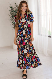 SALE - Milany Puff Sleeve Maxi Dress