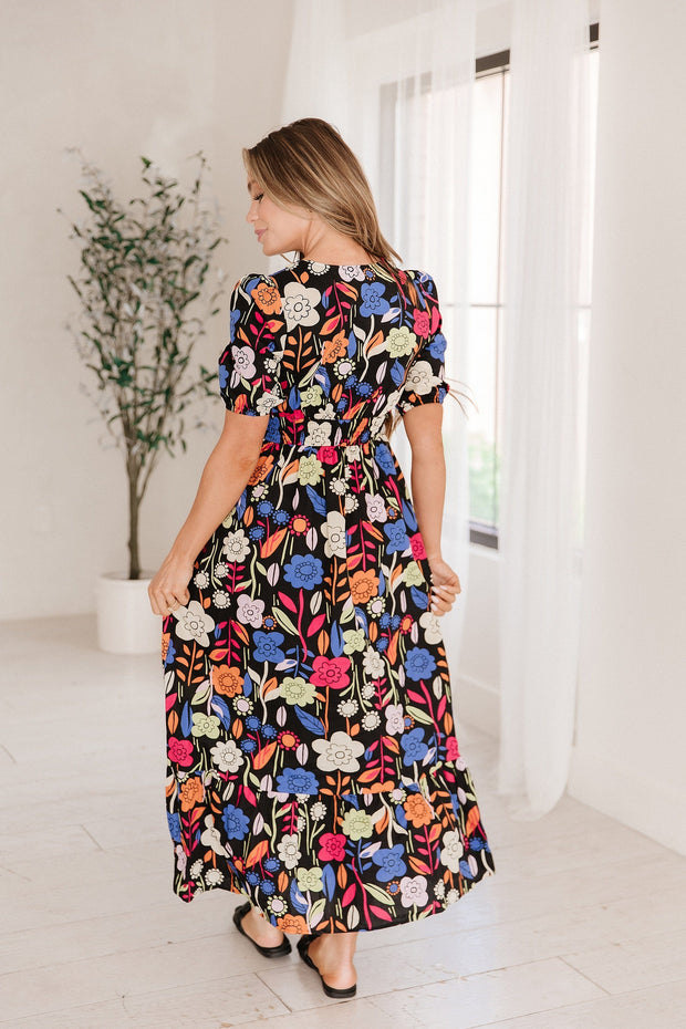 SALE - Milany Puff Sleeve Maxi Dress
