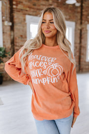 SALE - Pumpkin Oversized Corduroy Sweatshirt | Size 2XL