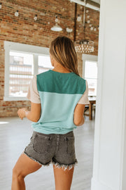 SALE - Riff Textured Colorblock Tunic | Size M - 2XL