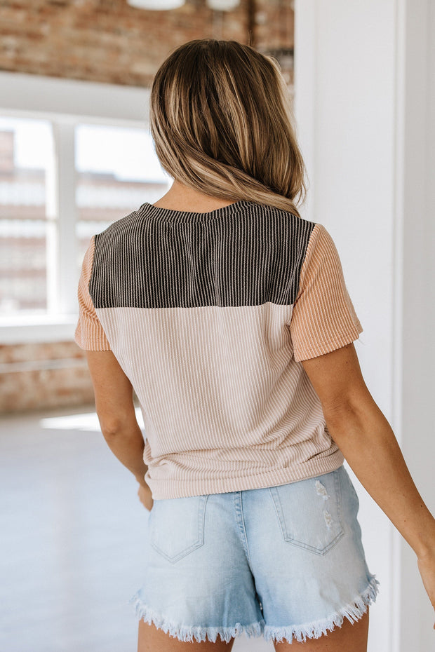 SALE - Riff Textured Colorblock Tunic | Size M - 2XL