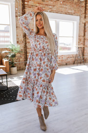 SALE - Tessa Smocked Midi Dress | Size XL