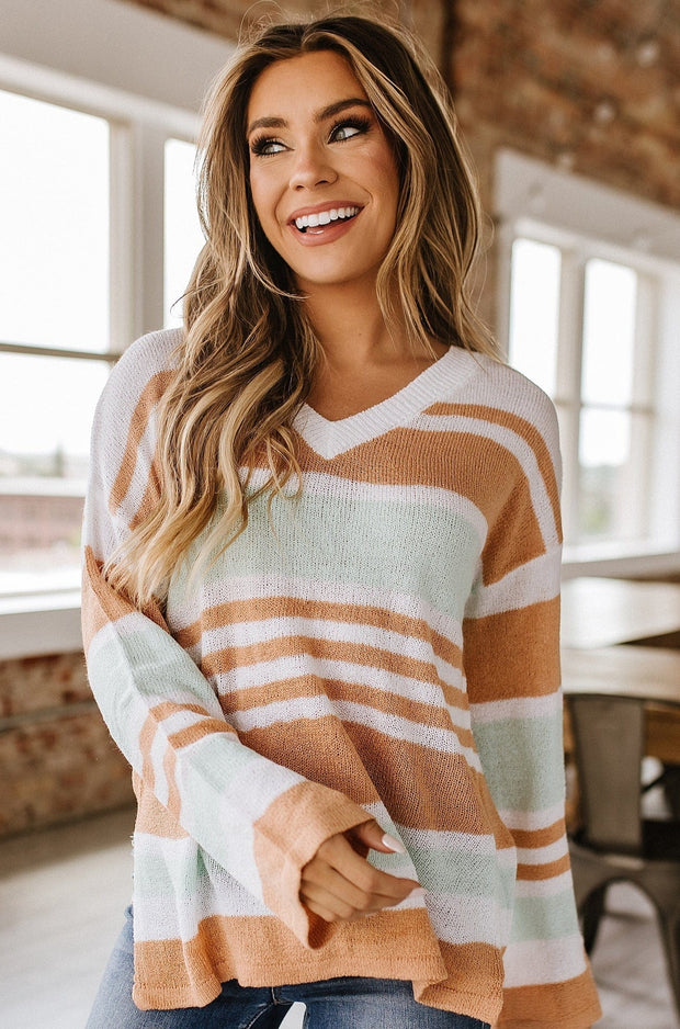 Samira Colorblock V-Neck Sweater | S-XL