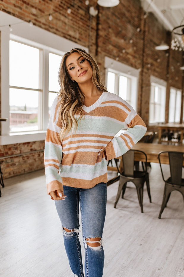 Samira Colorblock V-Neck Sweater | S-XL