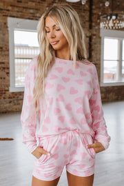 Sammy Heart Print Loungewear Set