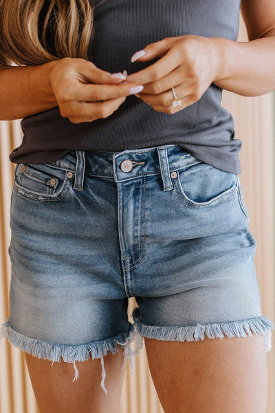 Sampson Mid Rise Denim Shorts