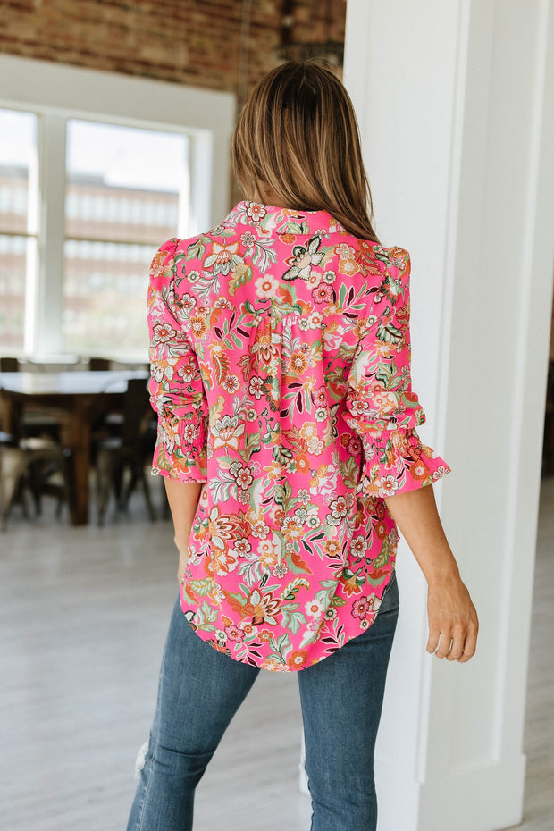 Sandy Boho Floral Print Blouse | S-XL