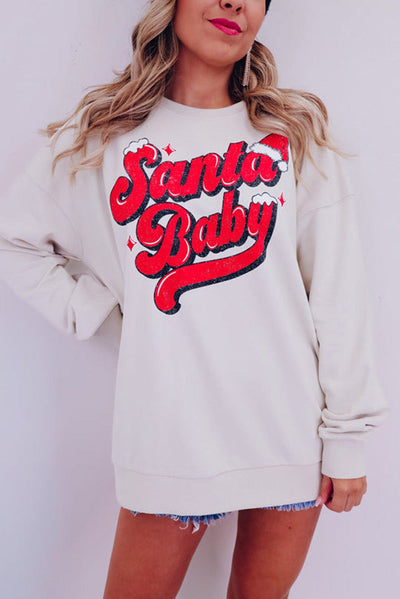 SALE - Santa Baby Graphic Pullover Sweatshirt | Size Small