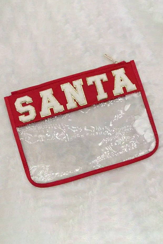 SANTA Clear Makeup Bag | Pre Order