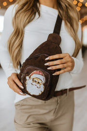 SALE - Santa Corduroy One Shoulder Bag