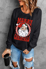 Santa Merry Christmas Graphic Sweatshirt