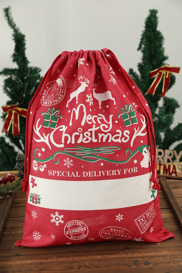 Santa's Drawstring Gift Bags