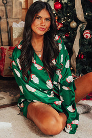 Satin Santa Claus Pajama Set | S-XL