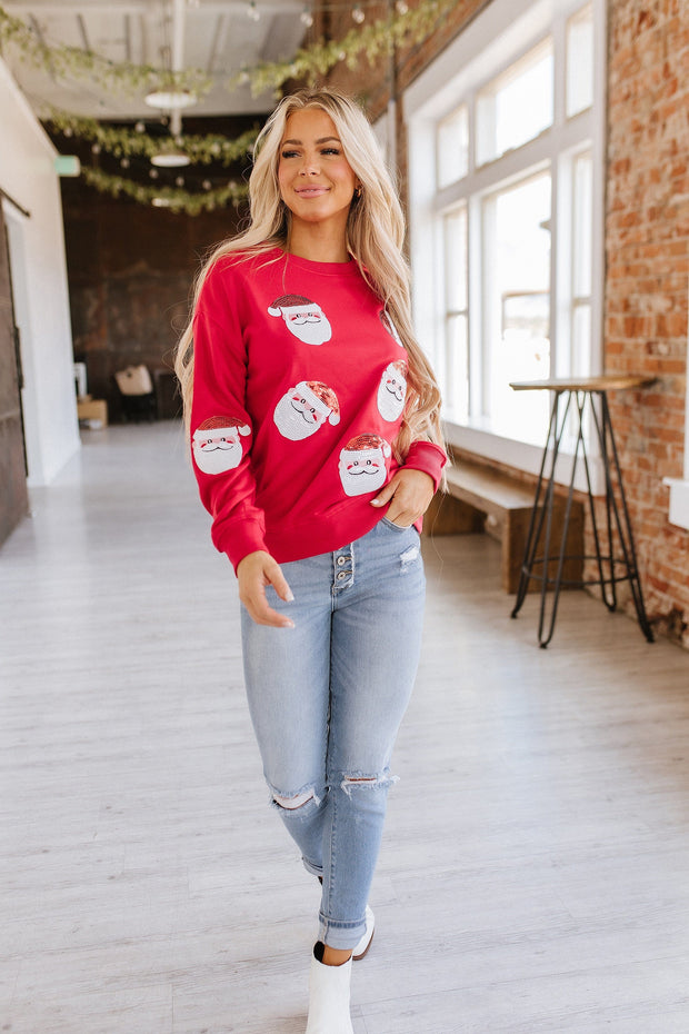 Sequin Santa Sweatshirt | S-2XL | PRE ORDER