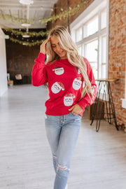 Sequin Santa Sweatshirt | S-2XL