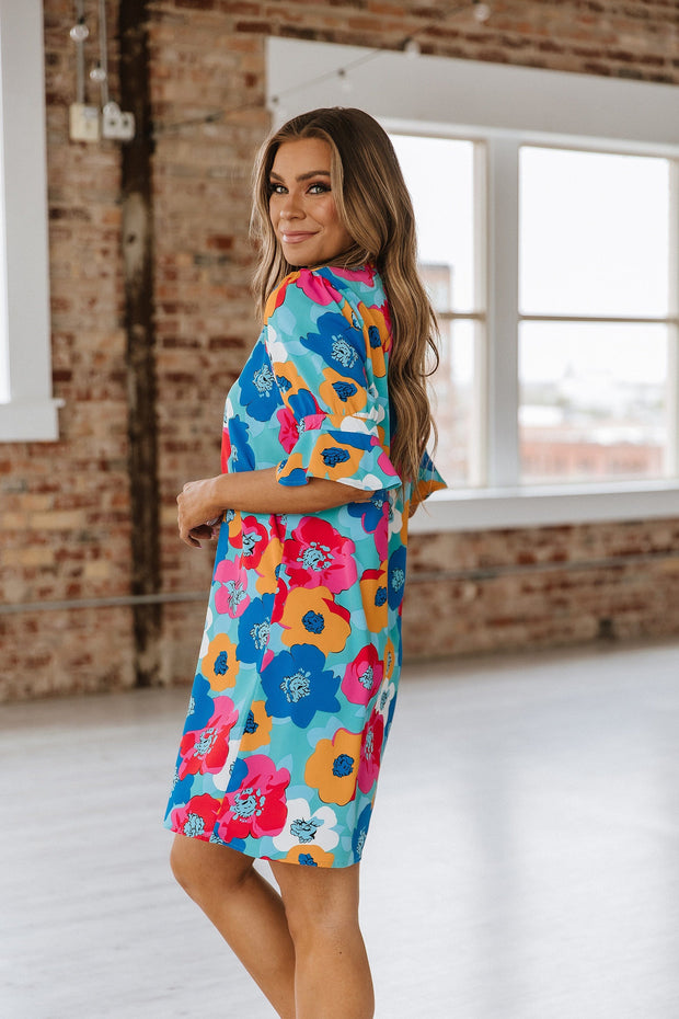 Serena Floral Print Tunic Dress S-XL