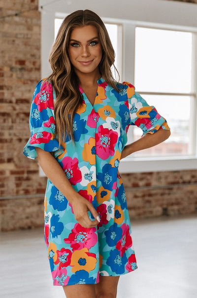 Serena Floral Print Tunic Dress S-XL