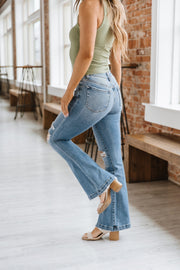 Serenity Mid Rise Flare Jean