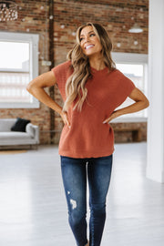 SALE - Shallen Knit Short Sleeve Sweater | Size Medium