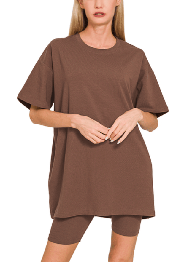 Shanty Oversized Top and Biker Short Set