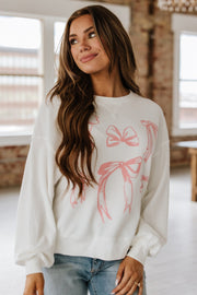 Shelly Bowknot Graphic Sweater