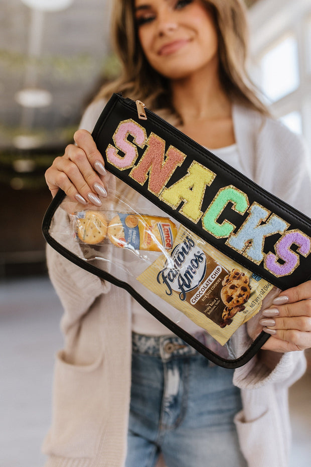 SNACKS Zipped Clear Pouch