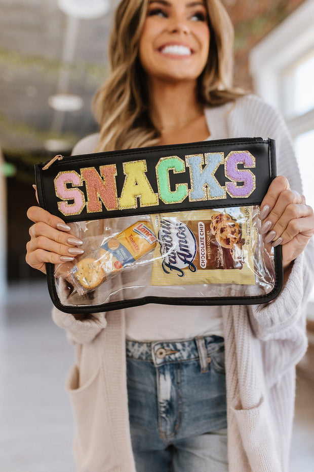 SNACKS Zipped Clear Pouch