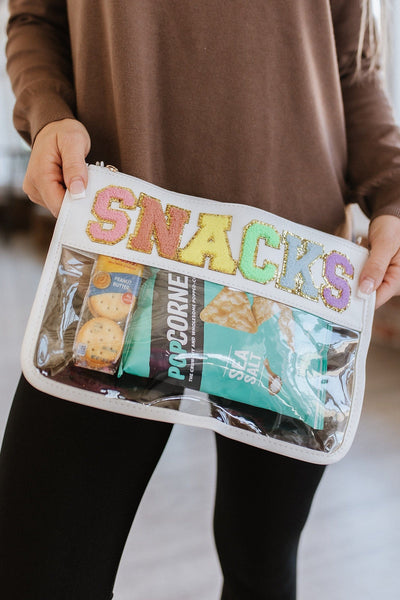 SNACKS Zipped Clear Pouch