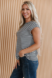 Solara Striped Sleeve Top