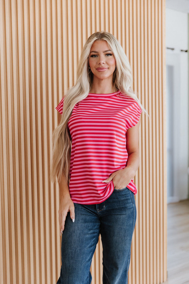 Solara Striped Sleeve Top