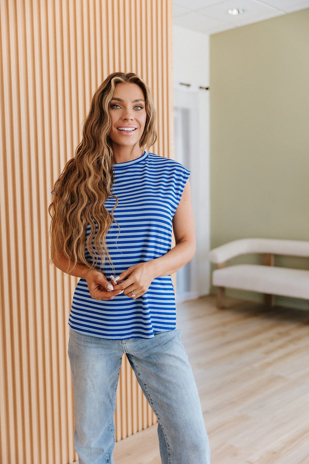 Solara Striped Sleeve Top