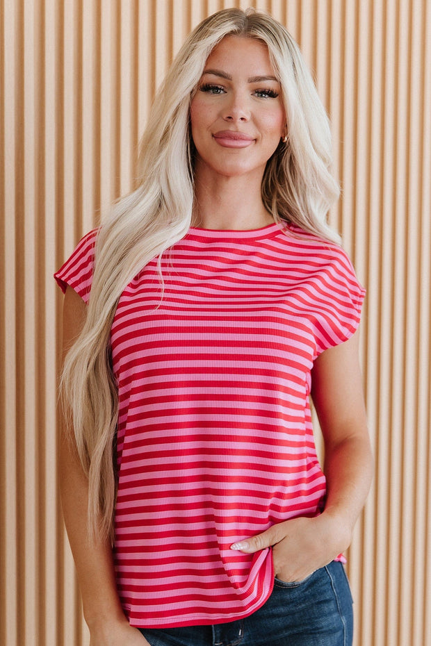 Solara Striped Sleeve Top