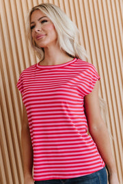 Solara Striped Sleeve Top