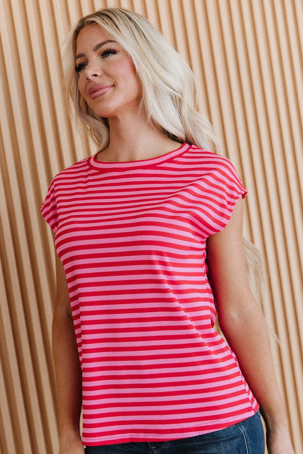 Solara Striped Sleeve Top
