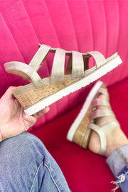 SALE - Spenny Leather Straps Wedge Sandals | Size 8.5