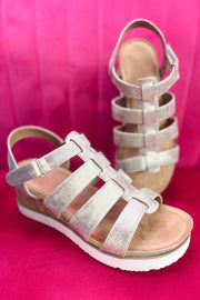 Spenny Leather Straps Wedge Sandals