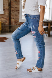 Star American Flag Ripped Jeans | S-XL