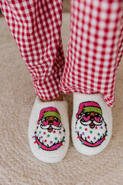 Starry Santa Plush Slippers | DROPSHIP