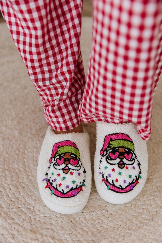 Starry Santa Plush Slippers | DROPSHIP