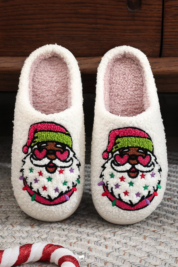 Starry Santa Plush Slippers | DROPSHIP