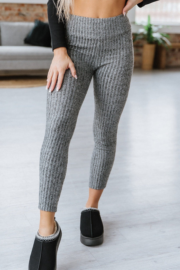 SALE - Sterling Ribbed Knit Leggings | Size Small