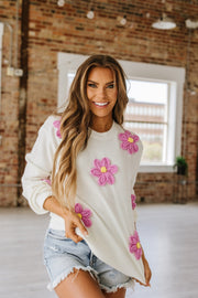 Stormi Flower Sweater | S-XL